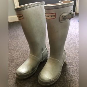 Hunter Rain Boots - Silver